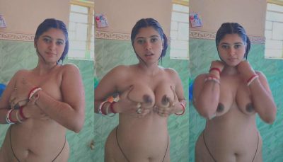 Beautiful Sexy Boudi Bathing