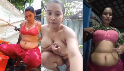Beautiful Sexy Village Bhabhi Spitting On Her Belly Showing